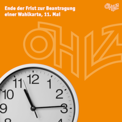 Info-Pic: Ende der Frist zur Beantragung einer Wahlkarte, 11. Mai Info-Pic: Ende der Frist zur Beantragung einer Wahlkarte, 11. Mai