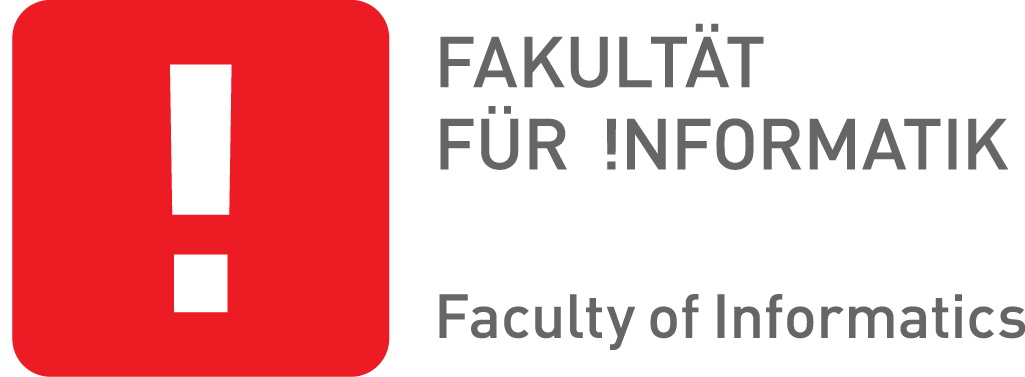Logo der Fakultät für Informatik (weißes Rufzeichen in rotem Quadrat) Logo der Fakultät für Informatik (weißes Rufzeichen in rotem Quadrat)