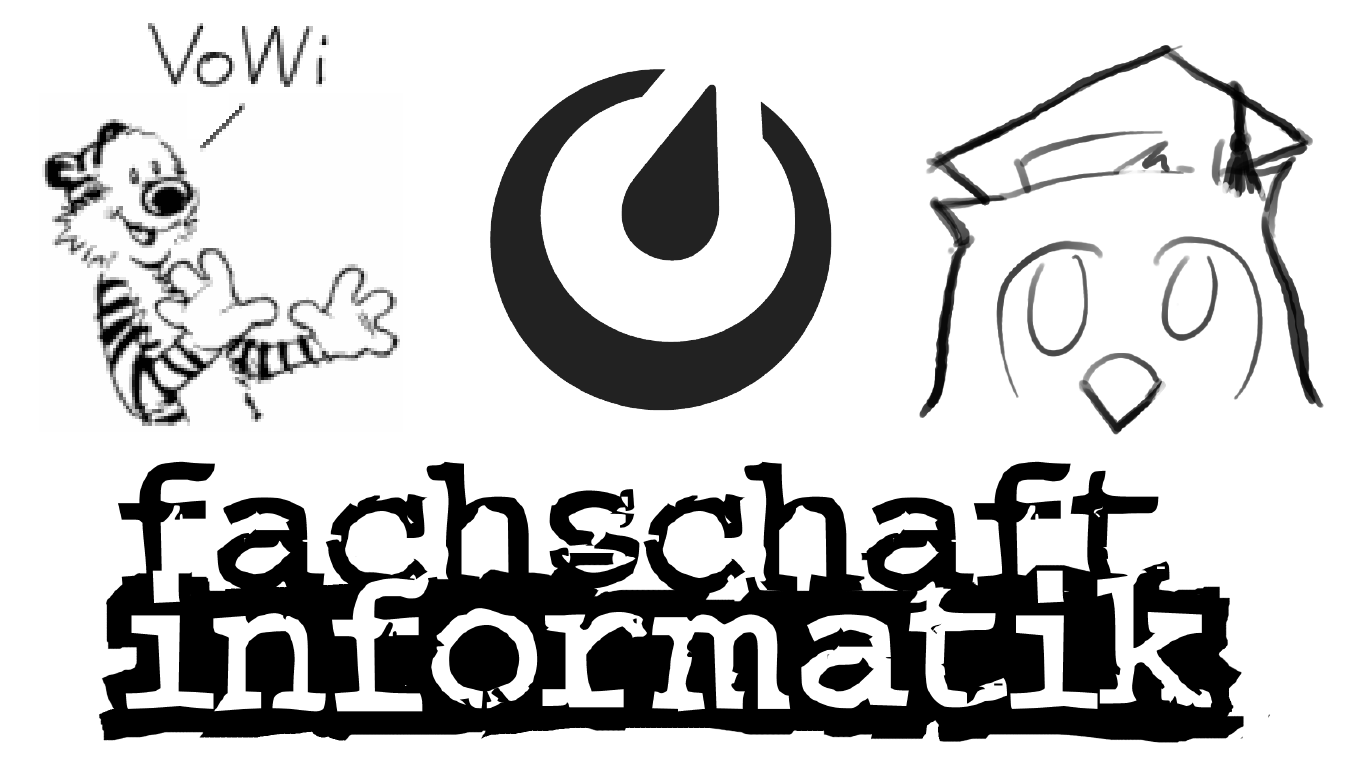 Logo mit vowi-Tiger, EsTut-Eule, Mattermost und FsInf-Schriftzug Logo mit vowi-Tiger, EsTut-Eule, Mattermost und FsInf-Schriftzug
