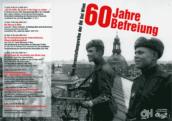 Plakat zu den Veranstaltungen der Oeh zu den Befreiungsfeiern Plakat zu den Veranstaltungen der Oeh zu den Befreiungsfeiern