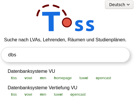 Screenshot von TOSS